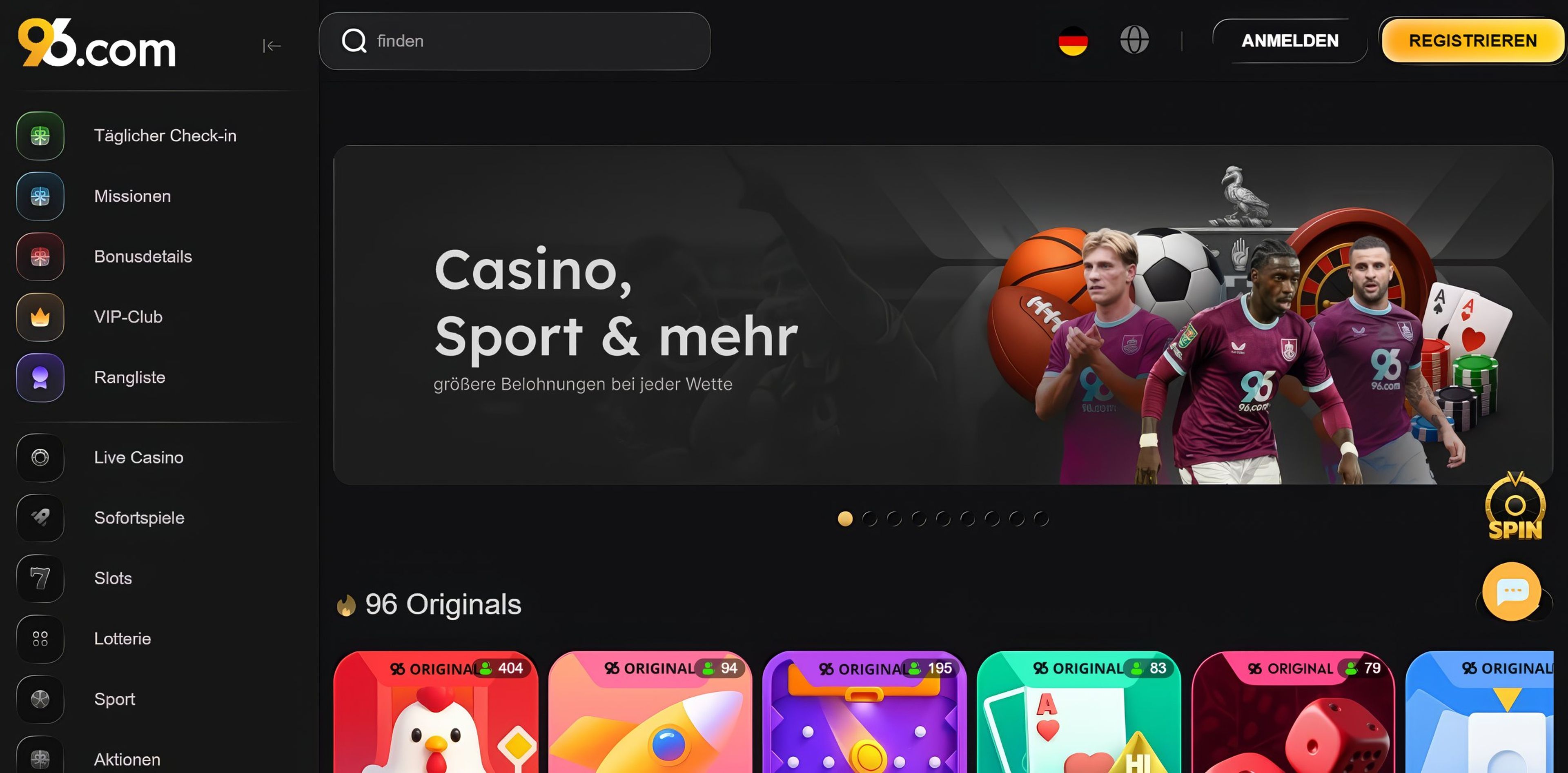 96.com desktop screenshot 1